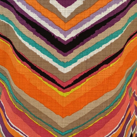Trina Turk Aviva Chevron Coral Pastel Orange Zigzag Tunic Shift Slip Dress - 4 - Picture 11 of 12